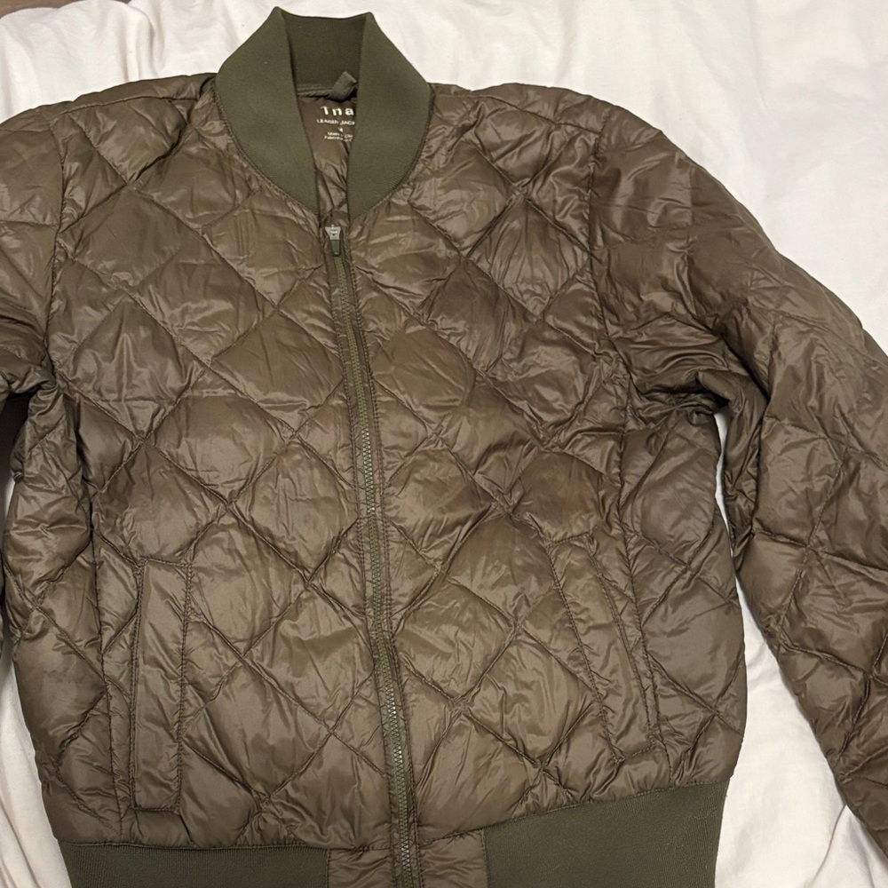 TNA quilted Brown Bomber Jacket